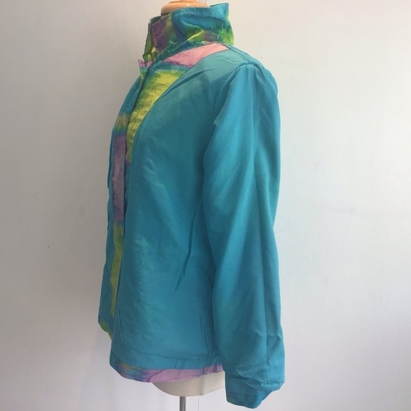 Indigo Moon embroidered and embellished jacket on watercolor effect cloth Medium - Picture 9 of 11